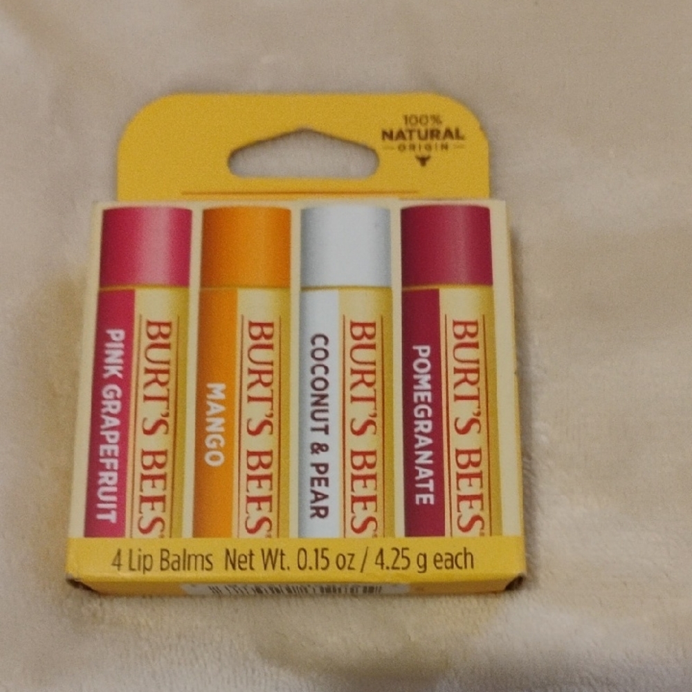 Burt's Bees Lip Balm Collection - Pink, Orange, White, Red